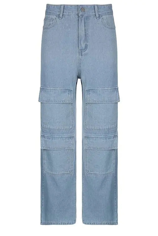 Denim Cargo Pants