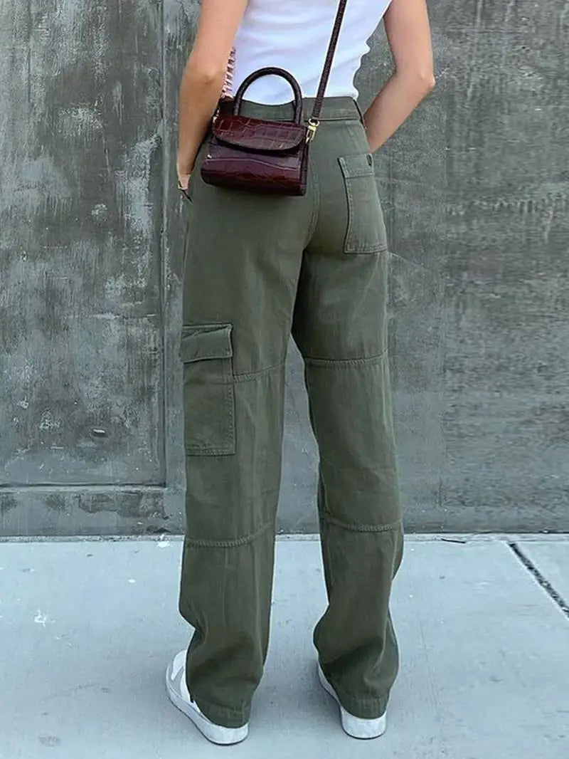 Wide Leg Denim Cargos