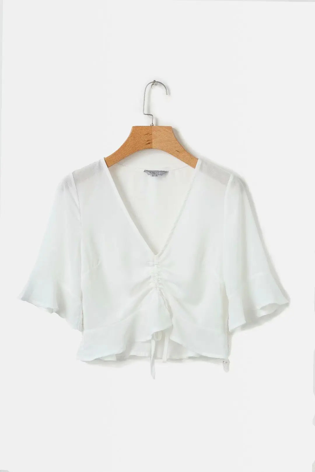 Ruffle Sleeve Crop Top