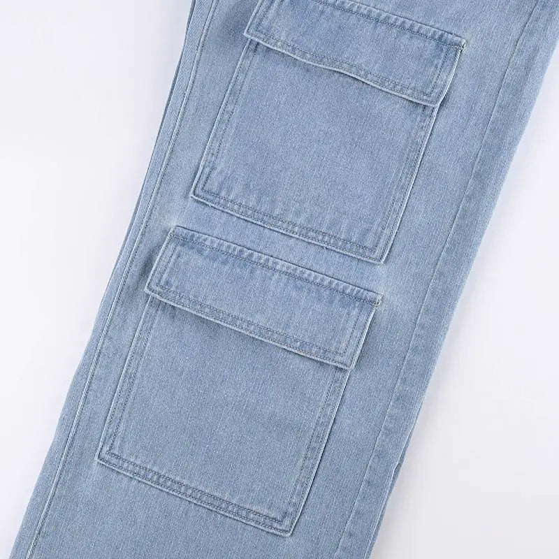 Denim Cargo Pants