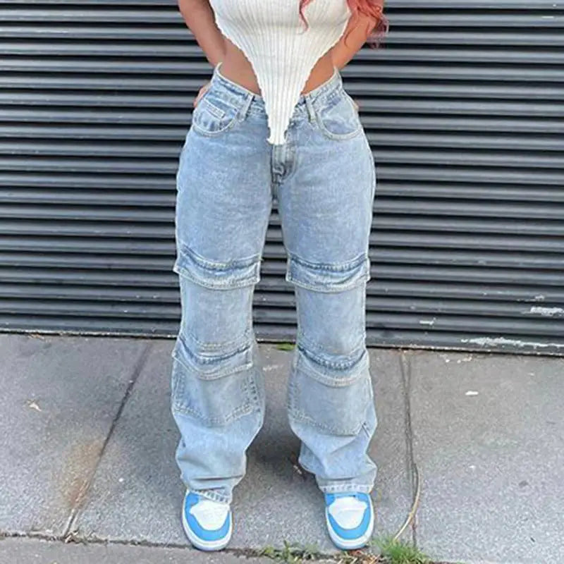 Denim Cargo Pants